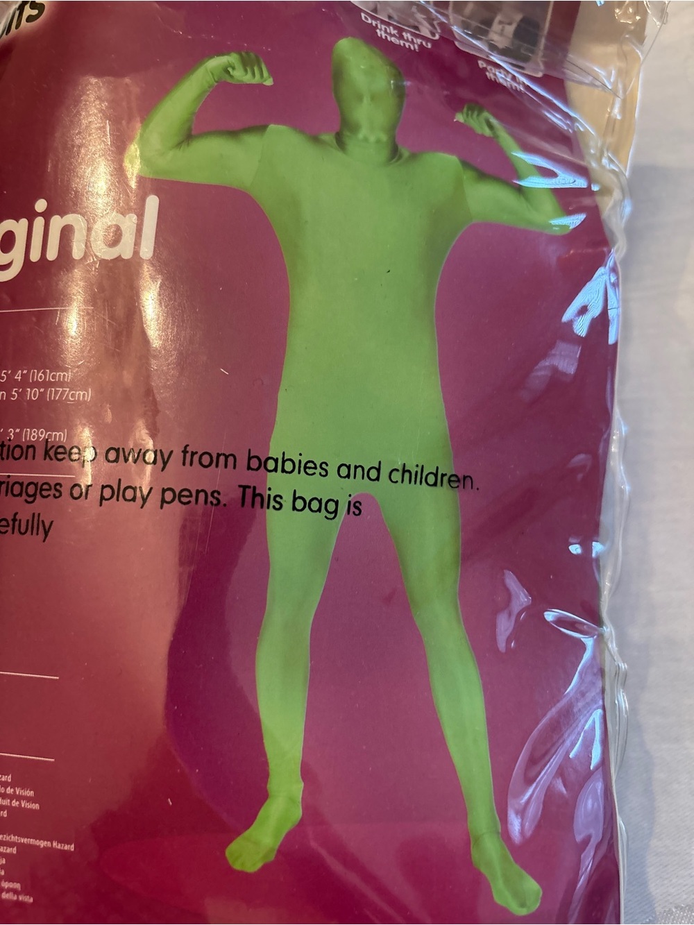Happy Halloween! Green women’s morph suit costume